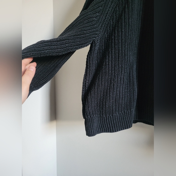 GAP Femme Shaker Barrel Sleeve Knit Cowlneck Sweater Womens Medium Petite - Picture 9 of 10